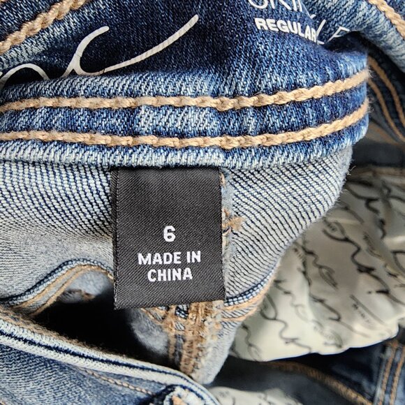 INC International Concepts Skinny Leg Regular Fit Shimmer Jeans Size 6 - Picture 16 of 16